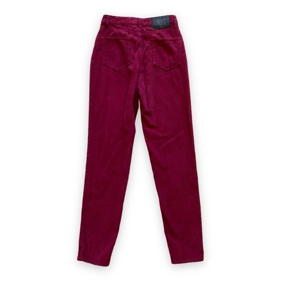 Urban Outfitters BDG Hi-Rise Mom Corduroy Pants Maroon Size 25 Academia Preppy - Picture 2 of 5